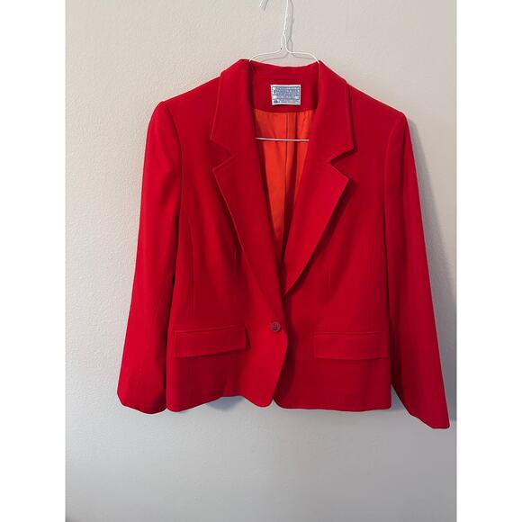 Pendleton Jackets & Blazers - Vintage Pendleton Women's size 16 Red 100% Wool Blazer